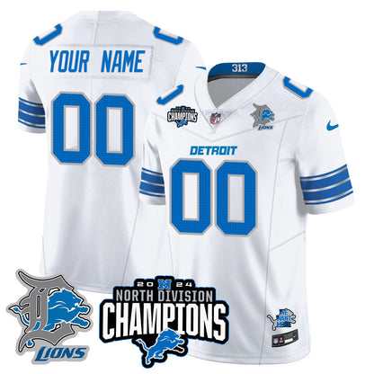 Custom Gender/Name DET 2024 NFC North Champions Gold Jersey N2 - All Stitched