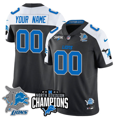 Custom Gender/Name DET 2024 NFC North Champions Gold Jersey N2 - All Stitched