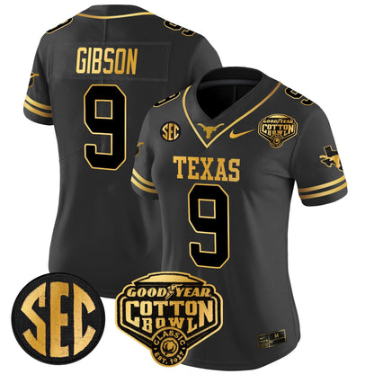Women's TEX Cotton Bowl Patch Gold Vapor Limited Jersey - All Stitched
