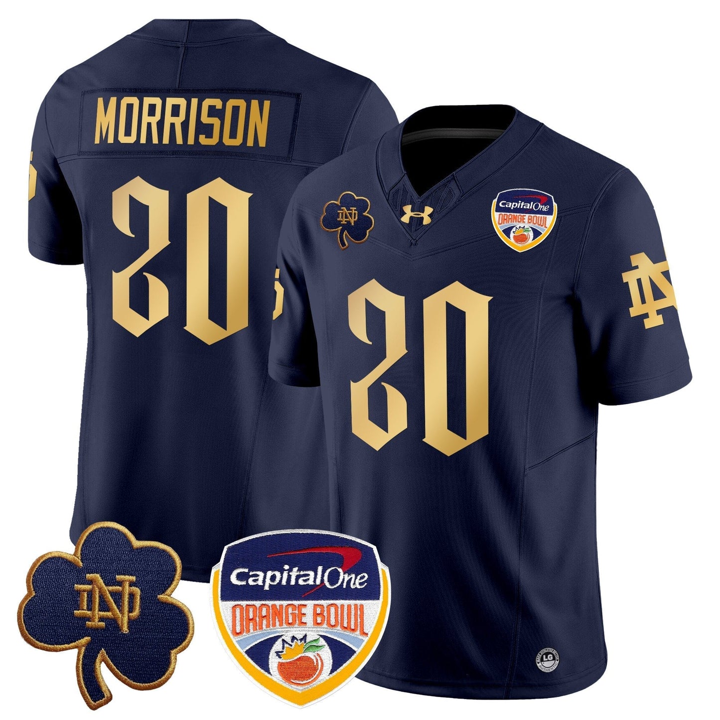 ND 2024 Orange Bowl Patch Vapor Limited Jersey V2 - All Stitched