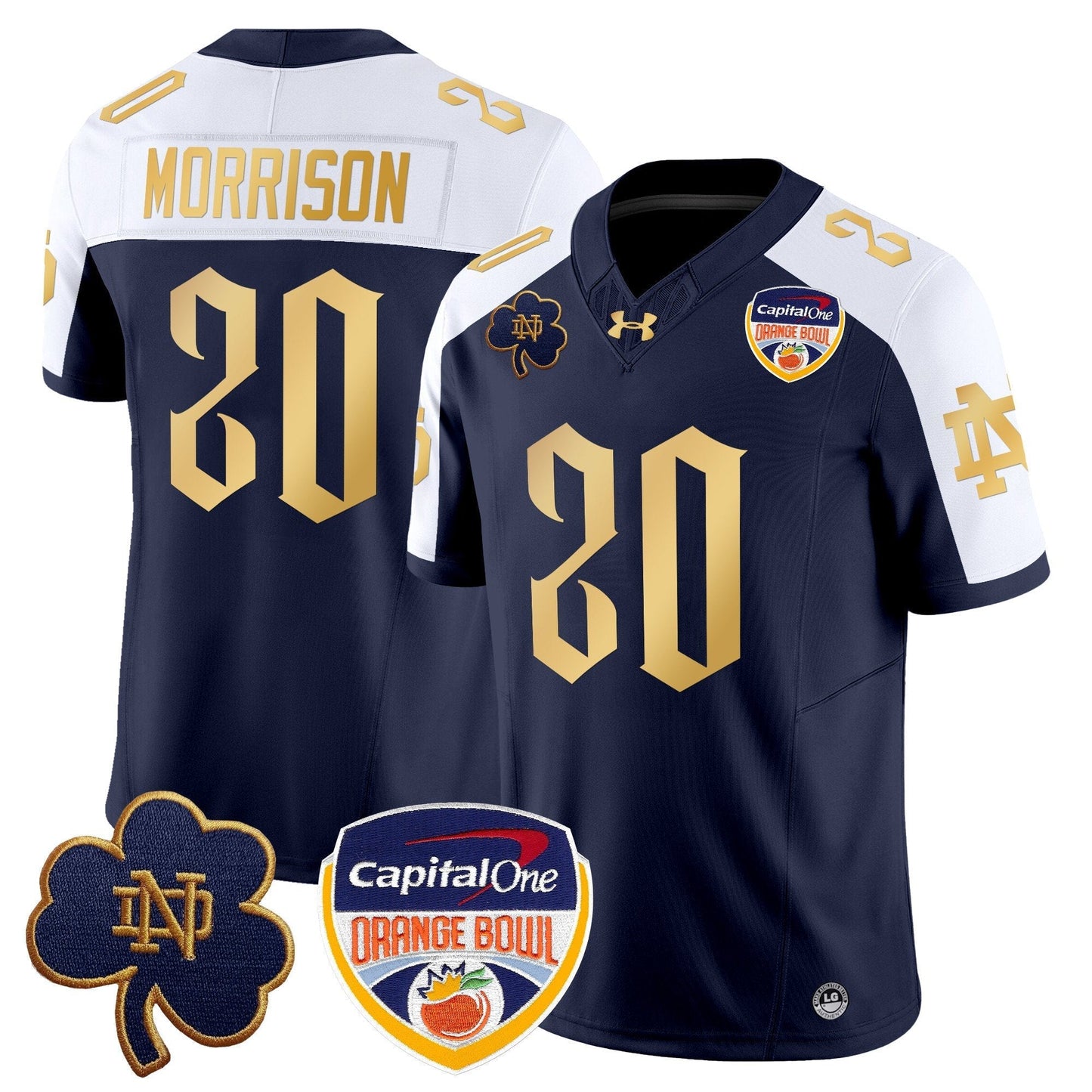 ND 2024 Orange Bowl Patch Vapor Limited Jersey V2 - All Stitched