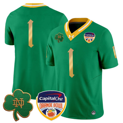 ND 2024 Orange Bowl Patch Vapor Limited Jersey V2 - All Stitched