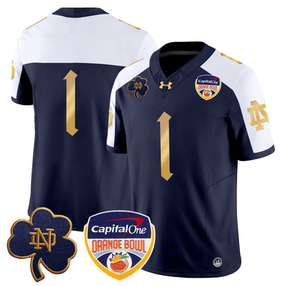 ND 2024 Orange Bowl Patch Vapor Limited Jersey V2 - All Stitched