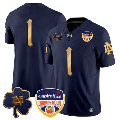 ND 2024 Orange Bowl Patch Vapor Limited Jersey V2 - All Stitched