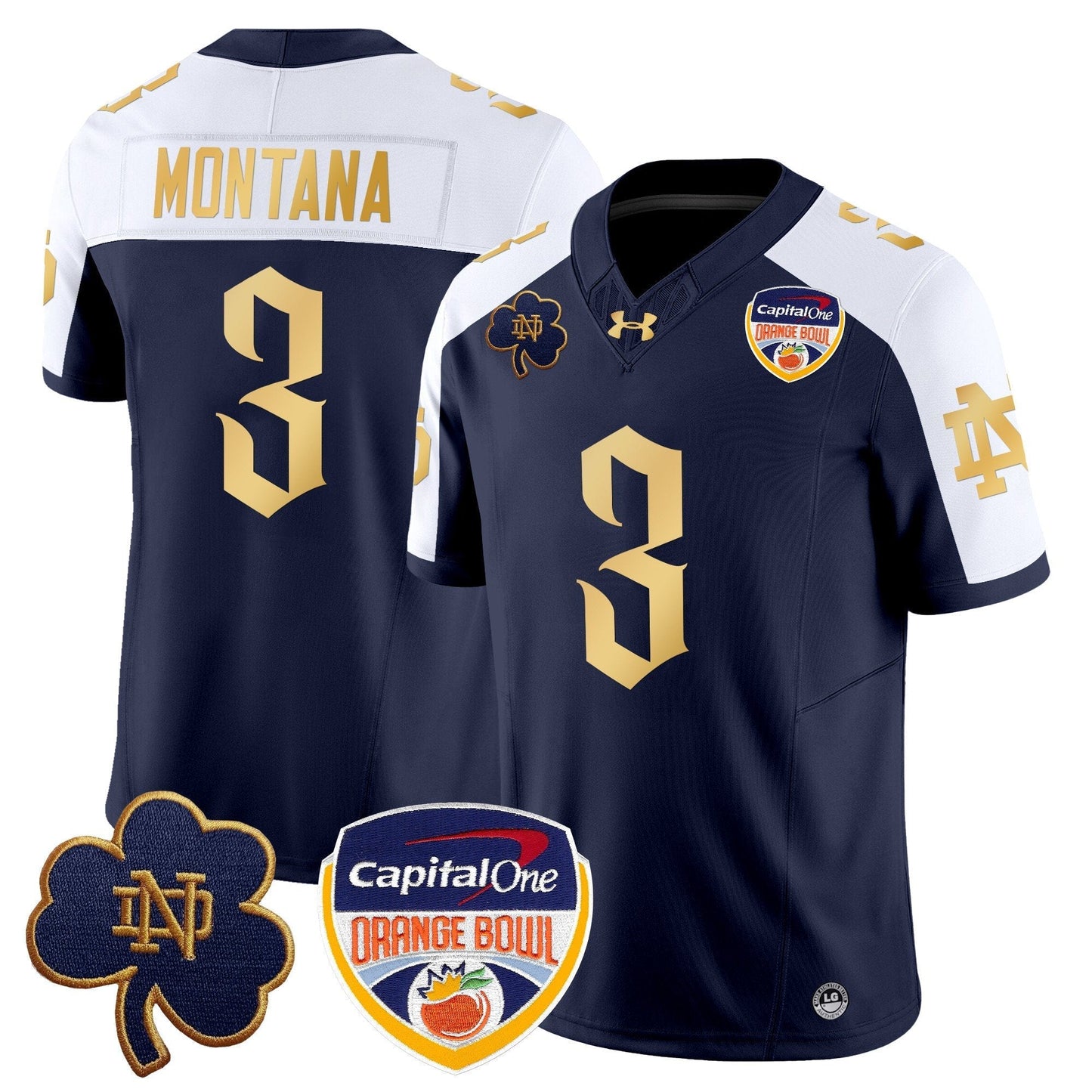 ND 2024 Orange Bowl Patch Vapor Limited Jersey V2 - All Stitched