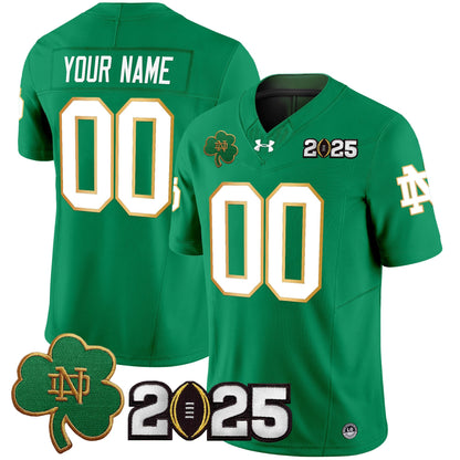 ND 2025 CFP Final Patch Vapor Limited Custom Jersey - All Stitched