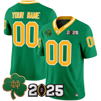 ND 2025 CFP Final Patch Vapor Limited Custom Jersey - All Stitched