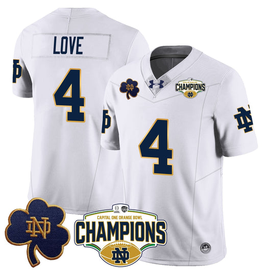 ND 2025 Orange Bowl Champions Jersey N5 - All Stitched