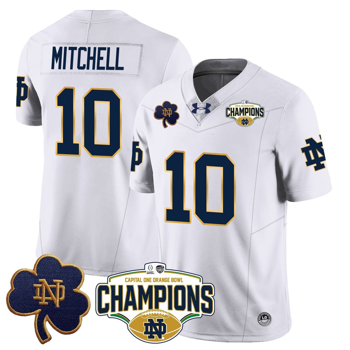 ND 2025 Orange Bowl Champions Jersey N5 - All Stitched