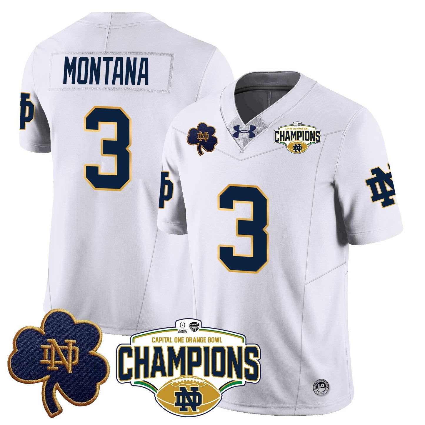ND 2025 Orange Bowl Champions Jersey N5 - All Stitched