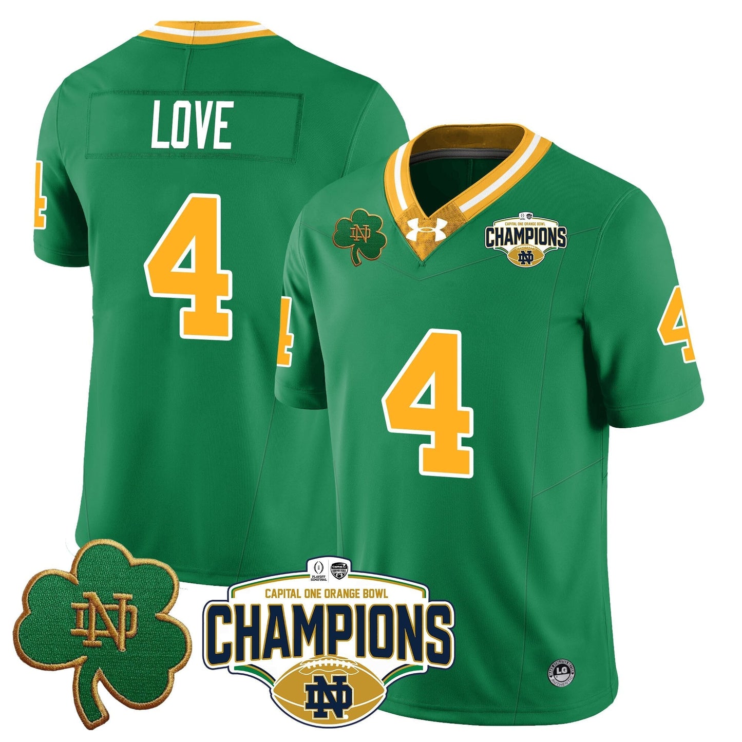 ND 2025 Orange Bowl Champions Jersey N5 - All Stitched