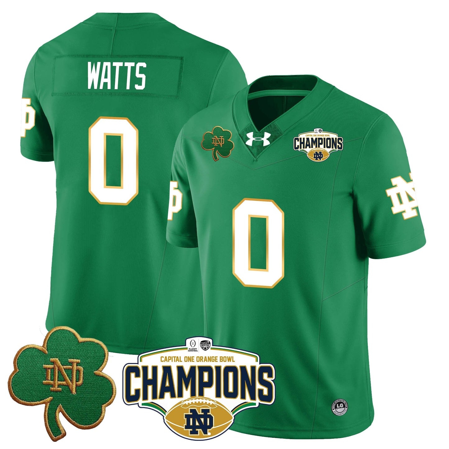 ND 2025 Orange Bowl Champions Jersey N5 - All Stitched