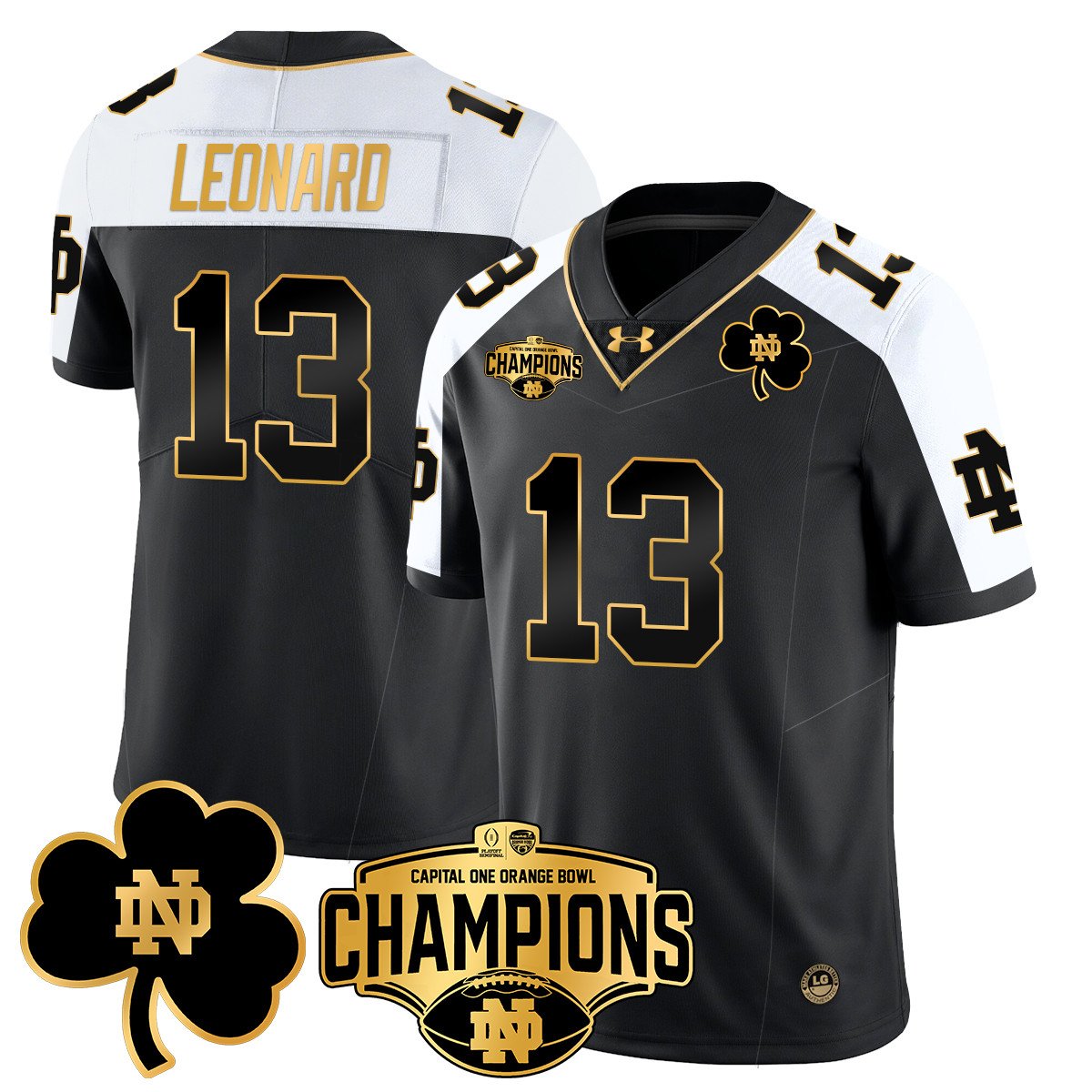 ND 2025 Orange Bowl Champions Jersey N5 - All Stitched