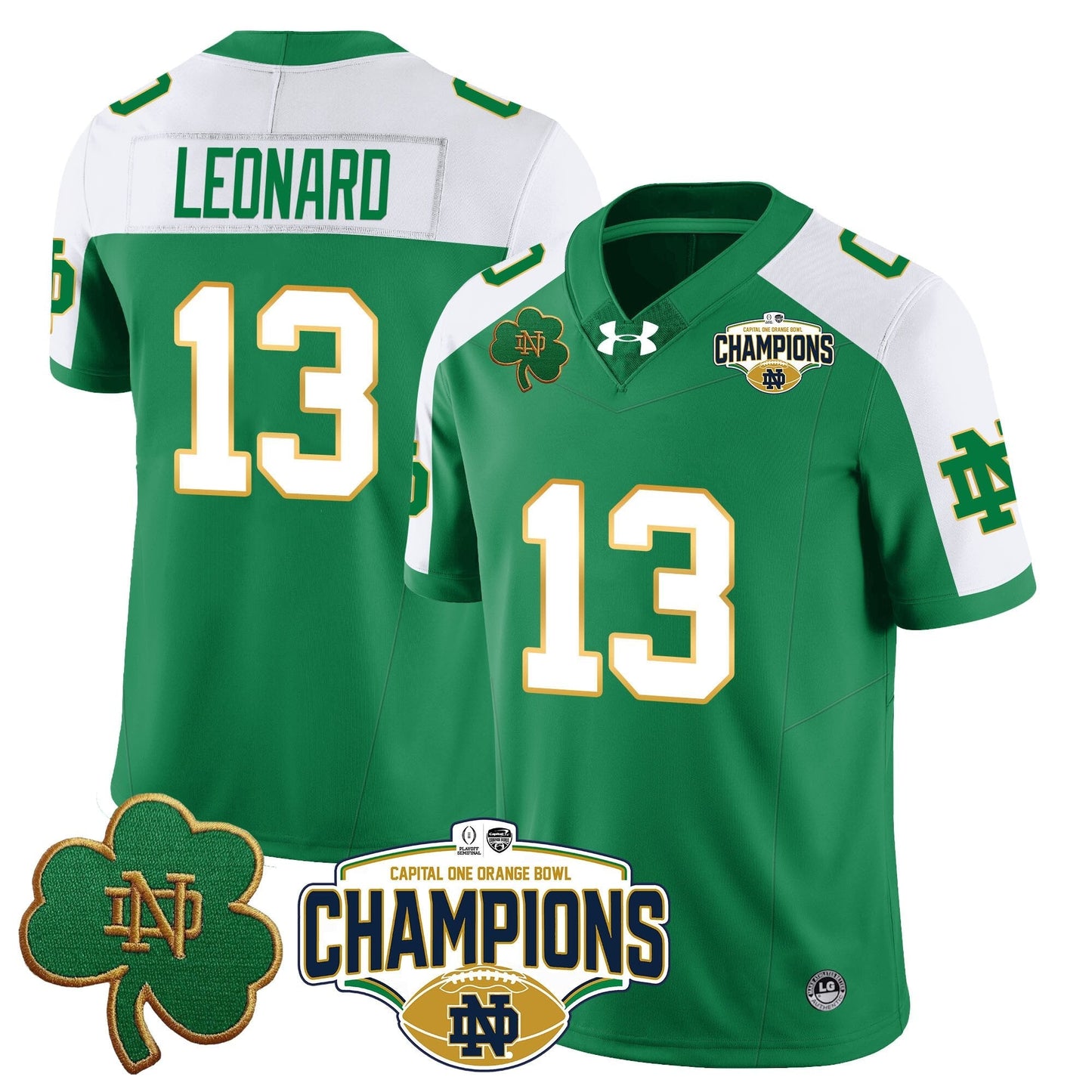ND 2025 Orange Bowl Champions Jersey N5 - All Stitched