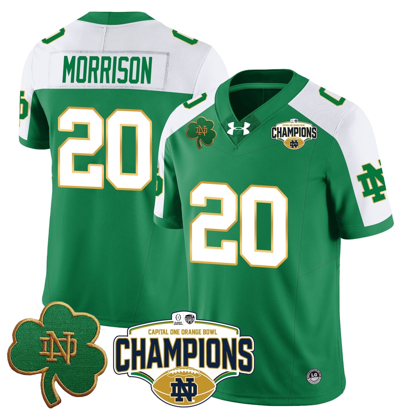 ND 2025 Orange Bowl Champions Jersey N5 - All Stitched