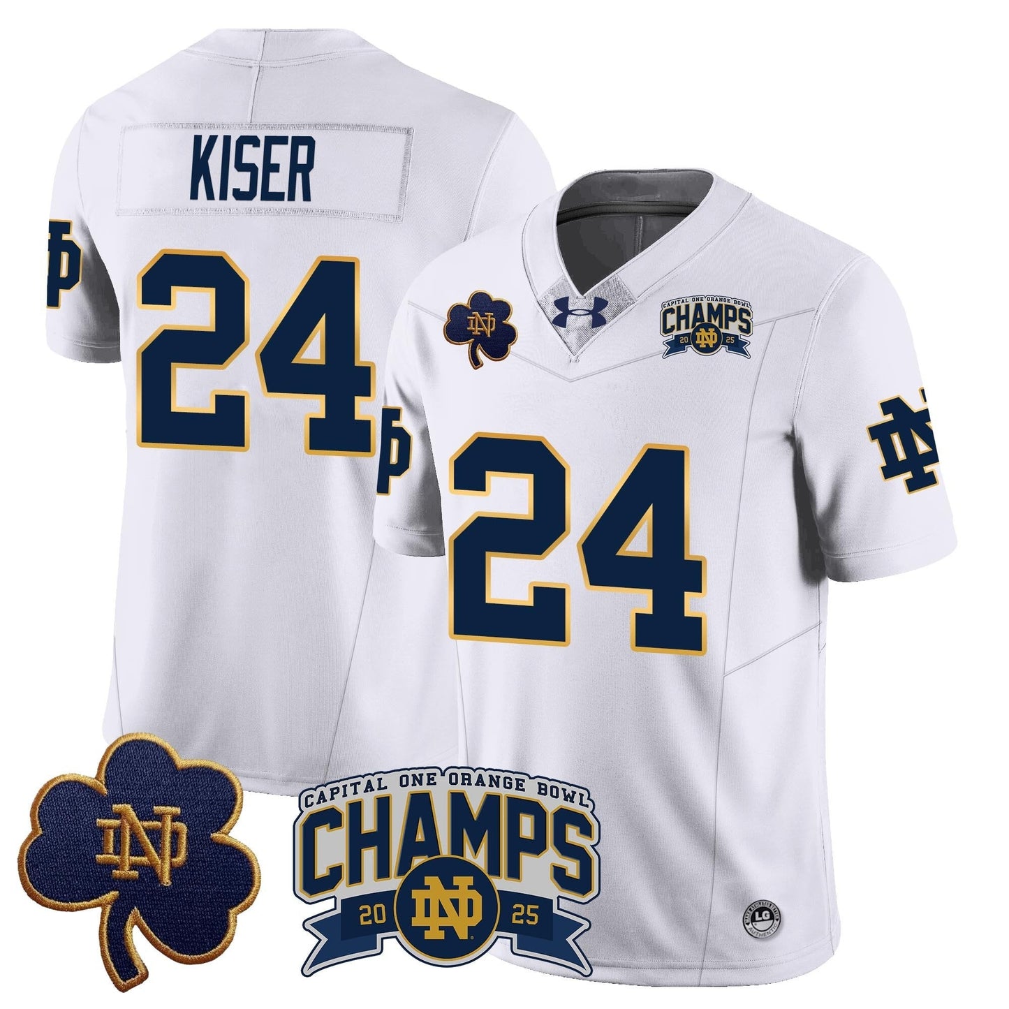 ND 2025 Orange Bowl Champions Jersey N6 - All Stitched