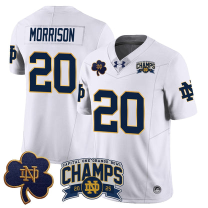 ND 2025 Orange Bowl Champions Jersey N6 - All Stitched