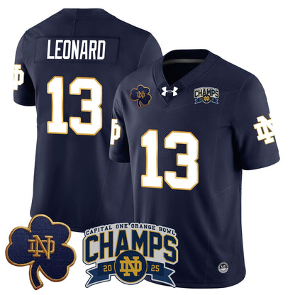 ND 2025 Orange Bowl Champions Jersey N6 - All Stitched