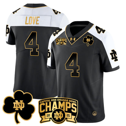 ND 2025 Orange Bowl Champions Jersey N6 - All Stitched