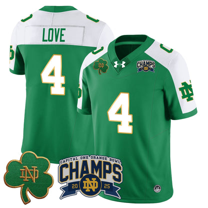 ND 2025 Orange Bowl Champions Jersey N6 - All Stitched