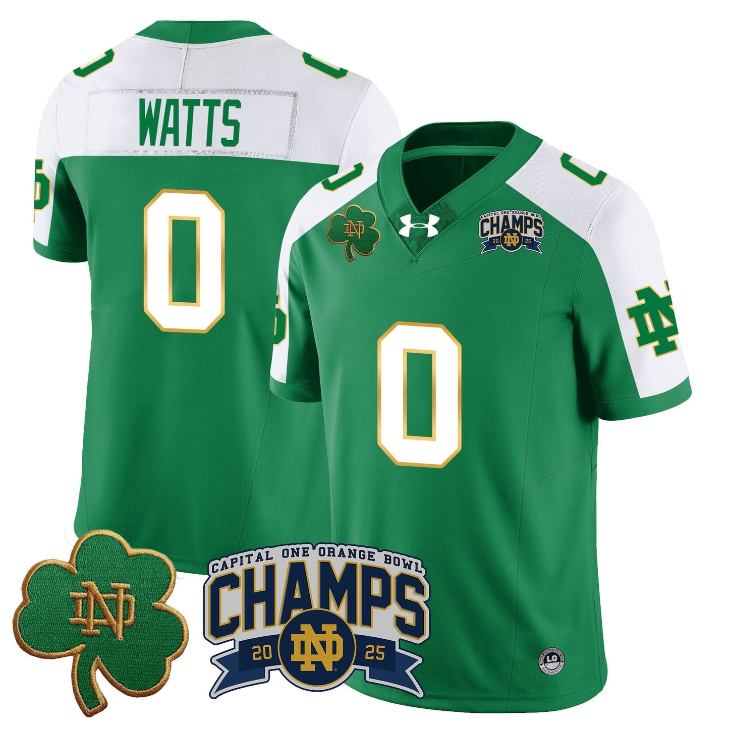 ND 2025 Orange Bowl Champions Jersey N6 - All Stitched