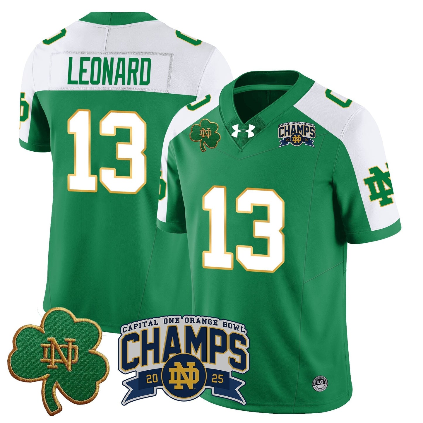ND 2025 Orange Bowl Champions Jersey N6 - All Stitched