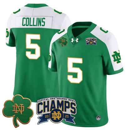 ND 2025 Orange Bowl Champions Jersey N6 - All Stitched