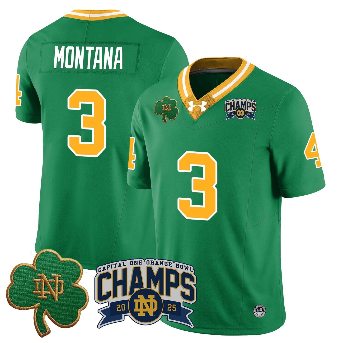 ND 2025 Orange Bowl Champions Jersey N6 - All Stitched