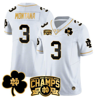 ND 2025 Orange Bowl Champions Jersey N6 - All Stitched