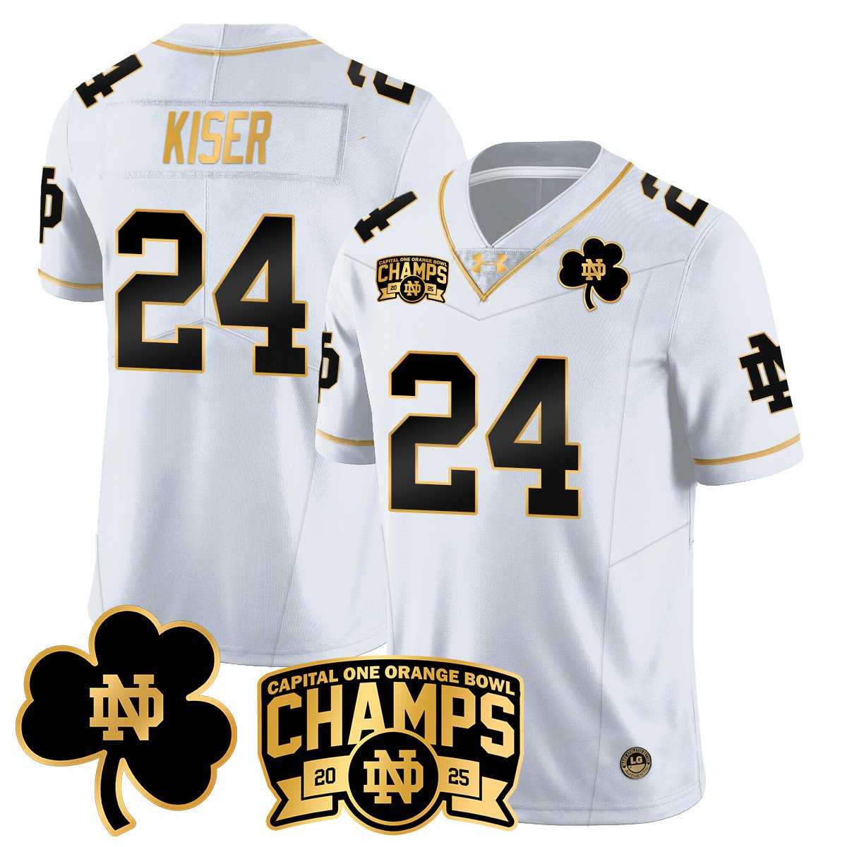 ND 2025 Orange Bowl Champions Jersey N6 - All Stitched