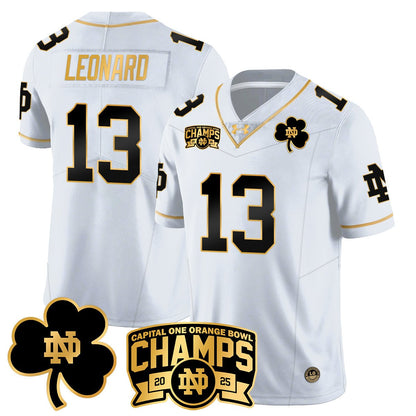 ND 2025 Orange Bowl Champions Jersey N6 - All Stitched