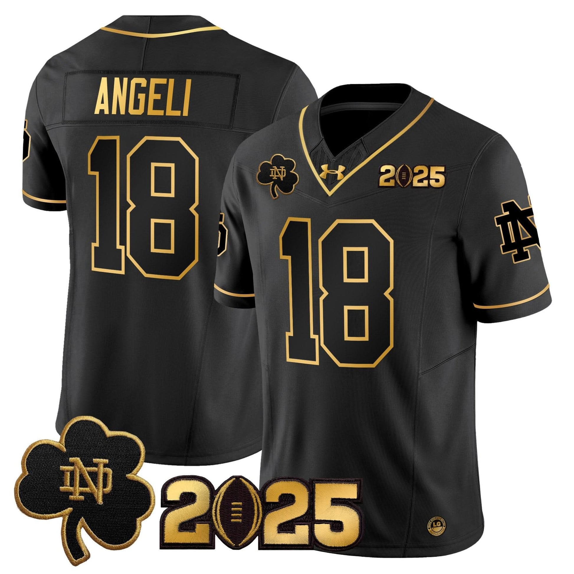 NDFI 2025 CFP Final Patch Gold Vapor Limited Jersey - All Stitched
