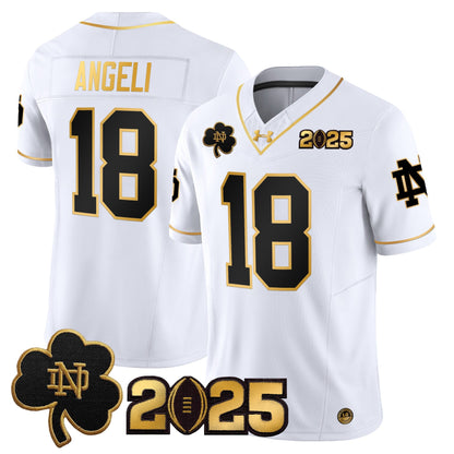 ND 2025 CFP Final Patch Gold Vapor Limited Jersey - All Stitched