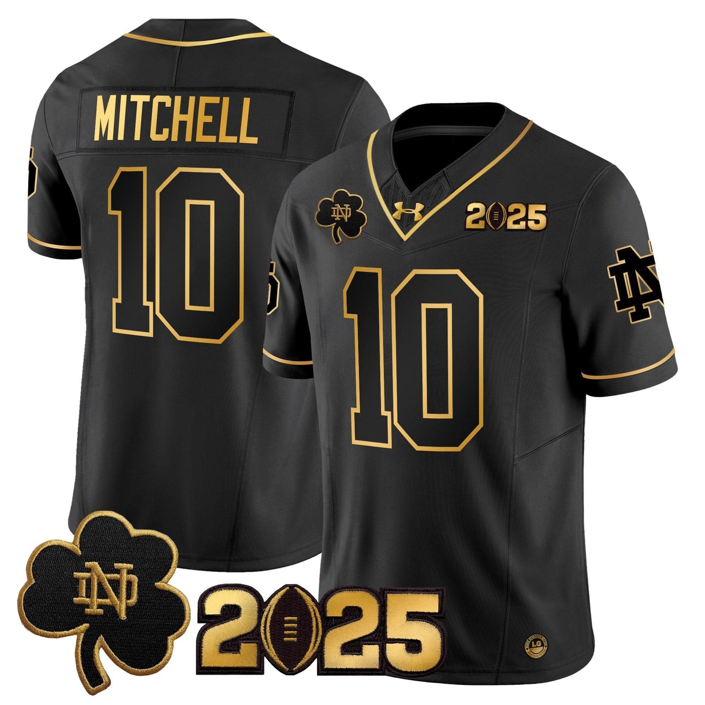 NDFI 2025 CFP Final Patch Gold Vapor Limited Jersey - All Stitched