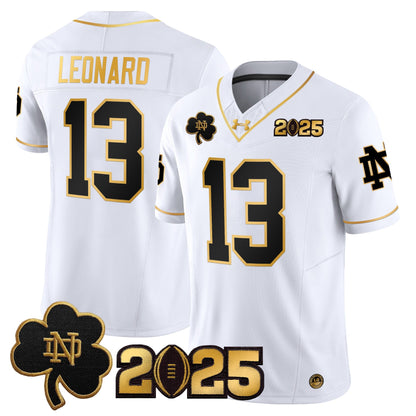 ND 2025 CFP Final Patch Gold Vapor Limited Jersey - All Stitched
