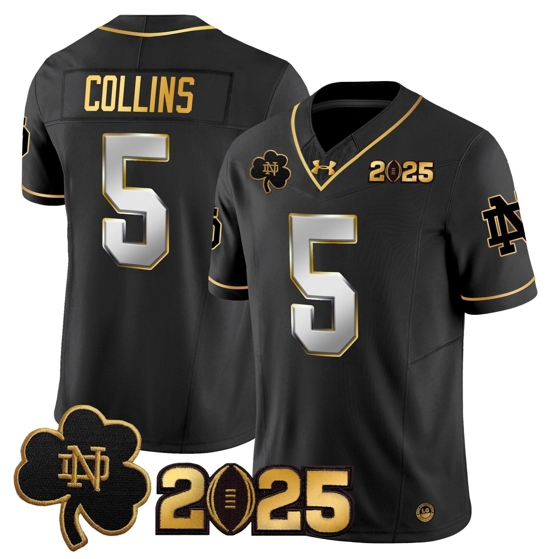 NDFI 2025 CFP Final Patch Gold Vapor Limited Jersey - All Stitched