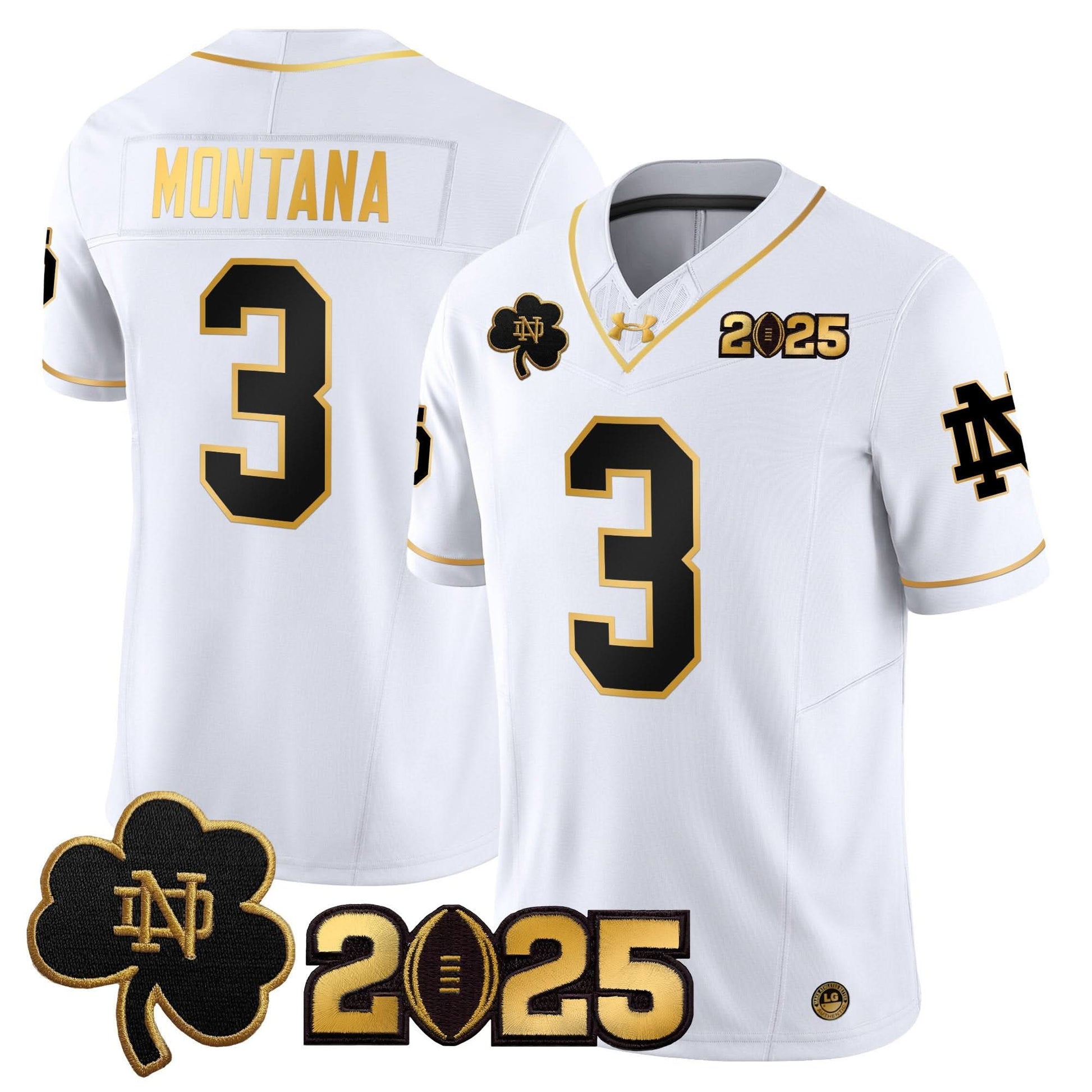 NDFI 2025 CFP Final Patch Gold Vapor Limited Jersey - All Stitched