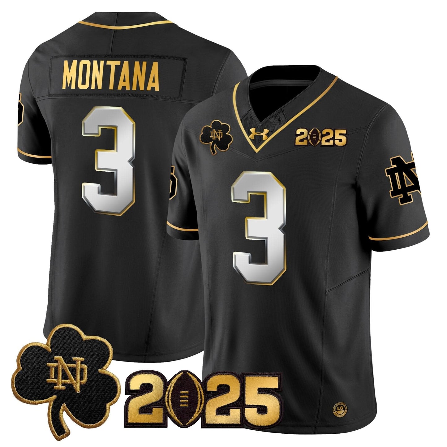 NDFI 2025 CFP Final Patch Gold Vapor Limited Jersey - All Stitched