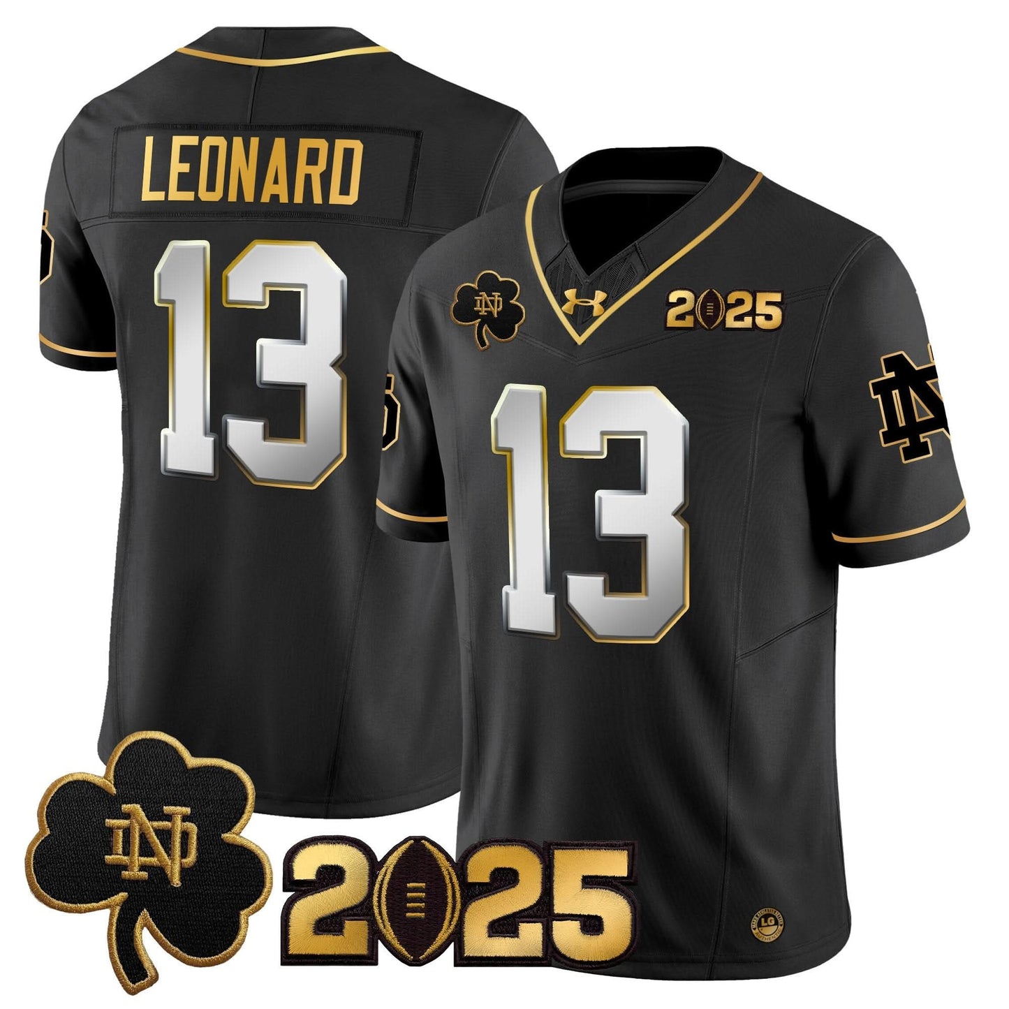 NDFI 2025 CFP Final Patch Gold Vapor Limited Jersey - All Stitched