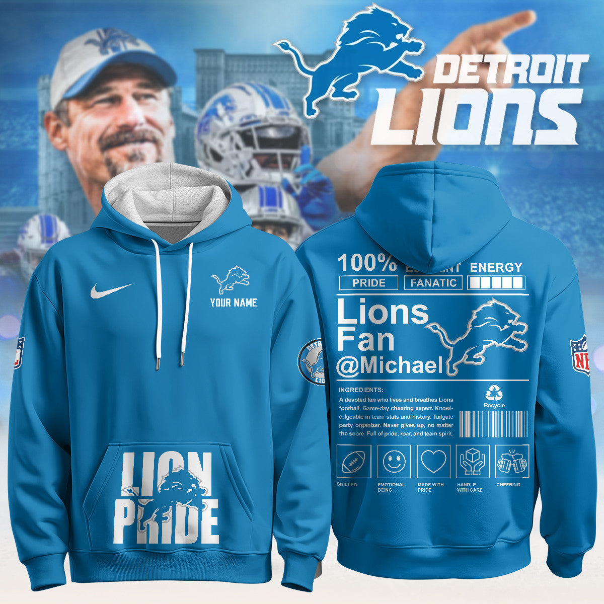 Custom DET Pride Limited Hoodie
