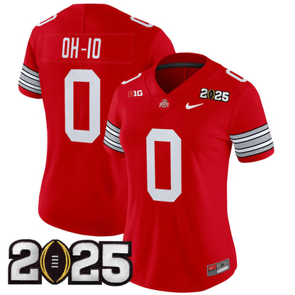 Women's Ohio State Buckeyes 'Heritage Stripe' 2025 CFP Final Patch Vapor Limited Jersey - All Stitched