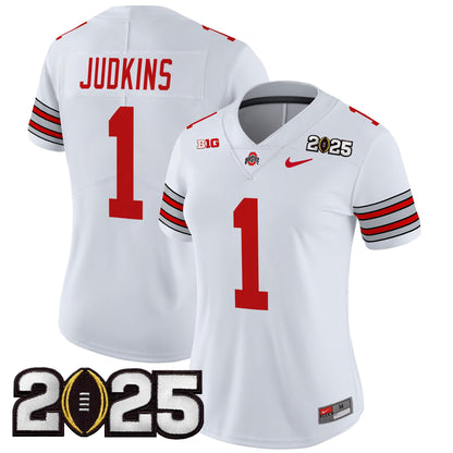 Women's Ohio State Buckeyes 'Heritage Stripe' 2025 CFP Final Patch Vapor Limited Jersey - All Stitched