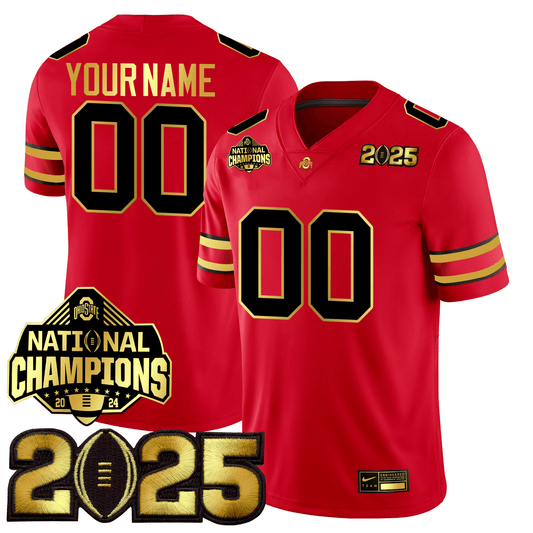 Custom OSU Gold Edition Jersey - CFP Final + National Champions Patch
