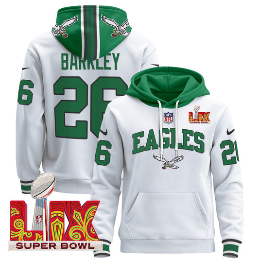 PHI Super Bowl LIX Patch Pullover Hoodie - All Stitched