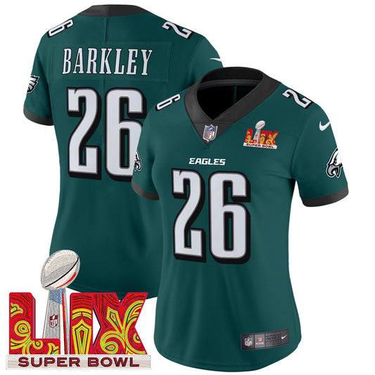 Women's PHI Super Bowl LIX Patch Vapor Limited Jersey - All Stitched