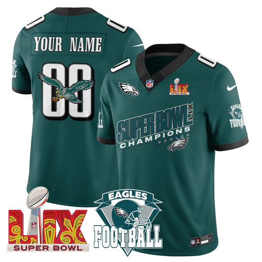Custom PHI Jersey - Super Bowl LIX Champions Patch CN2