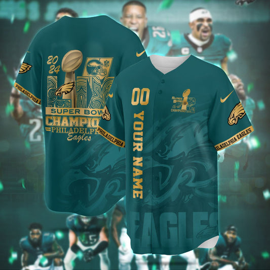 PHI Super Bowl LIX Champions Custom Limited Jersey CN6