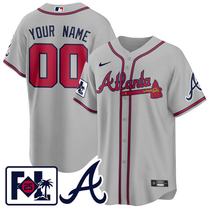 Custom Gender/Name Atlanta Braves 2025 Spring Training Jersey - All Stitched