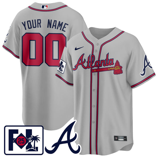 Custom Gender/Name Atlanta Braves 2025 Spring Training Jersey - All Stitched