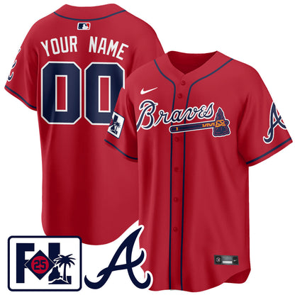 Custom Gender/Name Atlanta Braves 2025 Spring Training Jersey - All Stitched